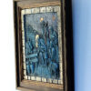 Nativity Scene - Ceramic Relief in a Frame - Platinum & 24K gold Plating - Image 2