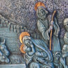 Nativity Scene - Ceramic Relief in a Frame - Platinum & 24K gold Plating - Image 4