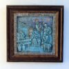 Nativity Scene - Ceramic Relief in a Frame - Platinum & 24K gold Plating